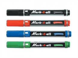 Alkoholos marker, 1,5-2,5 mm, kúpos, STABILO "Mark-4-all", fekete